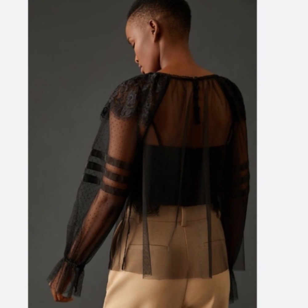 NWT Anthropologie Tulle Overshirt - Picture 6 of 10